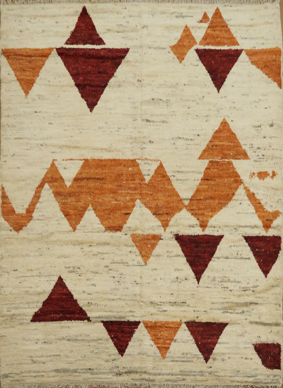 Geometric Moroccan Wool Area Rug 7x9