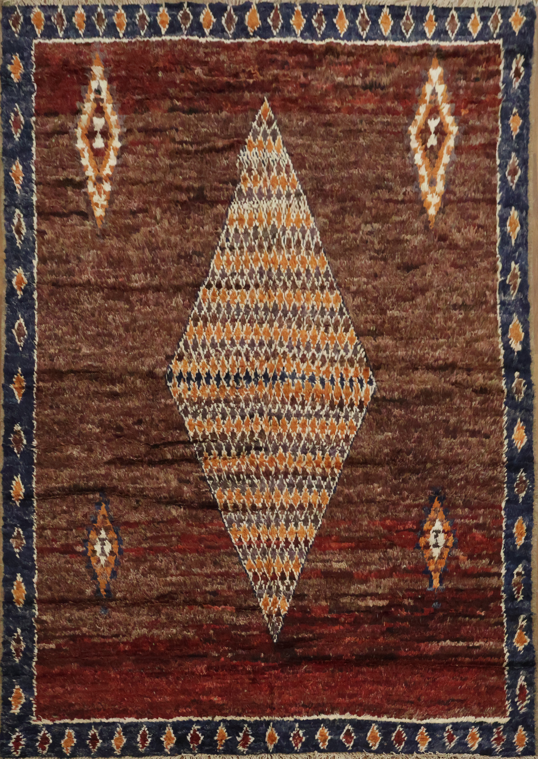 Geometric Moroccan Wool Area Rug 6x8
