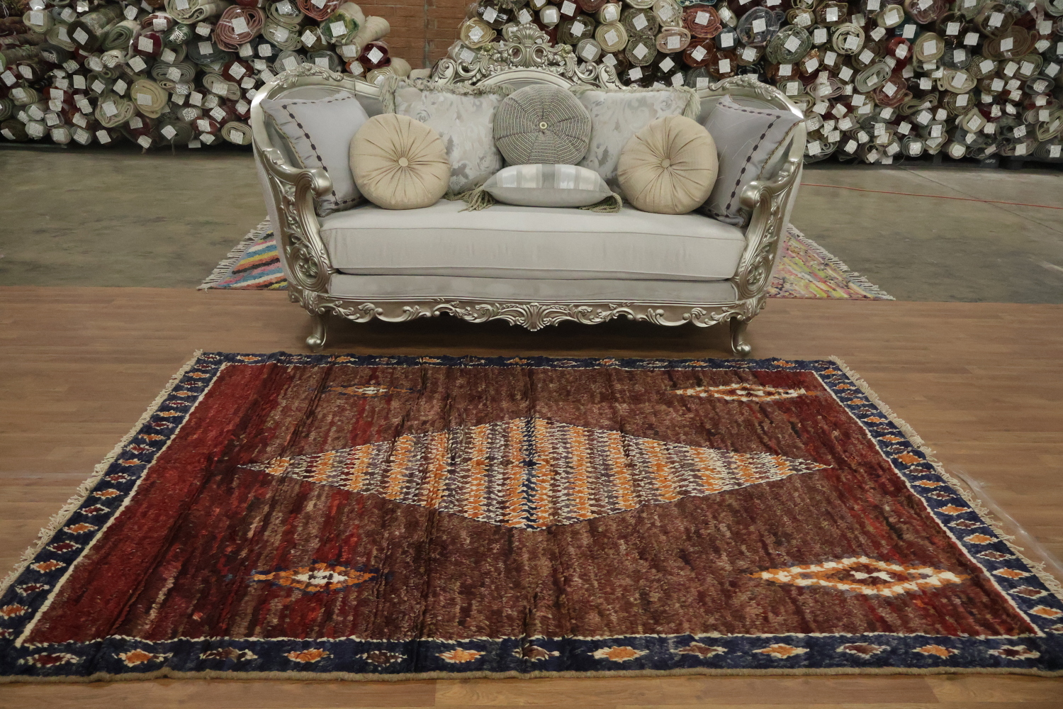 Geometric Moroccan Wool Area Rug 6x8