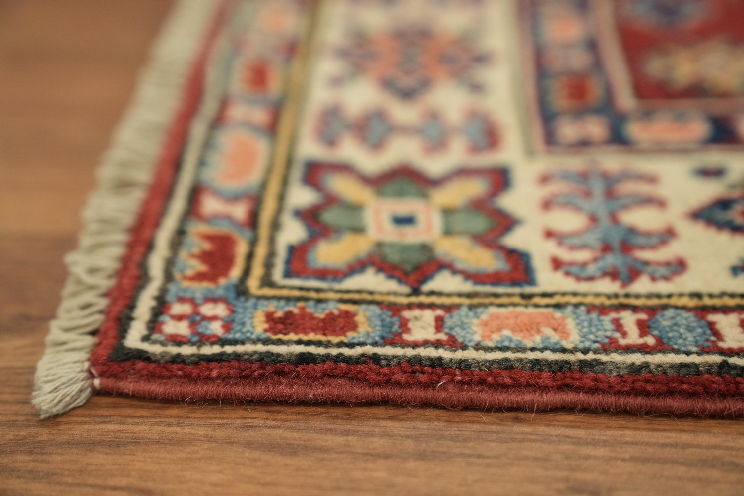 Red Kazak Geometric Runner Rugs 3x10