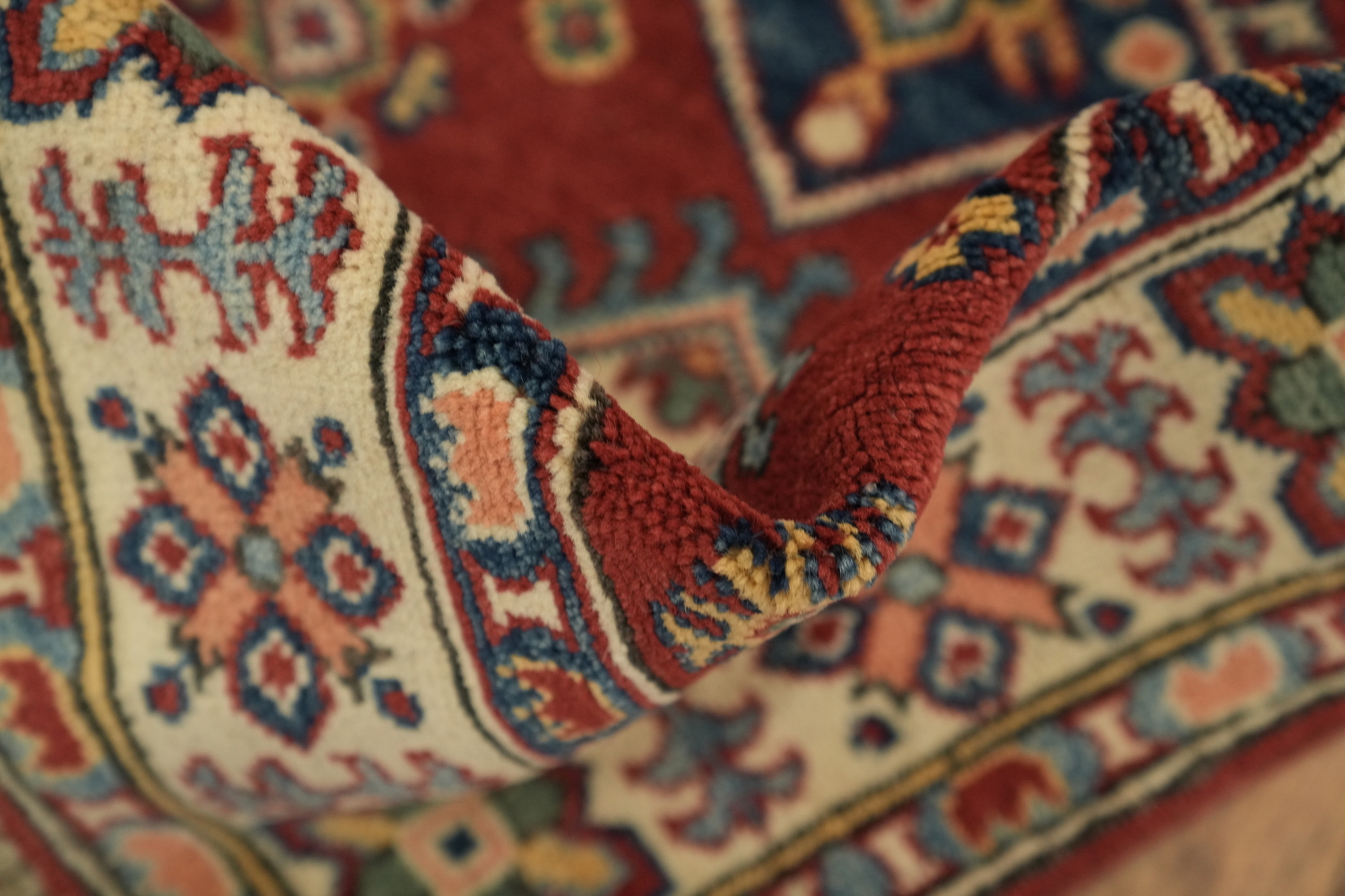 Red Kazak Geometric Runner Rugs 3x10