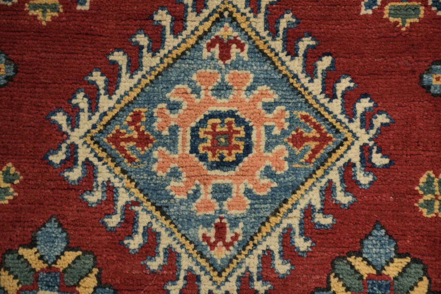 Red Kazak Geometric Runner Rugs 3x10
