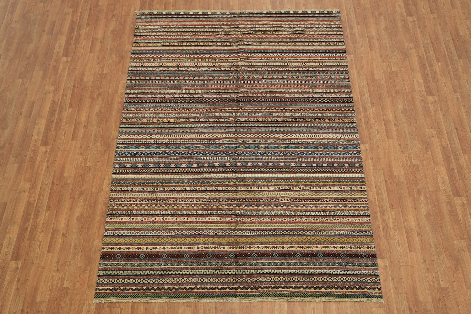 Rustic Elegance Gabbeh Kashkoli Striped Area Rug 7x10