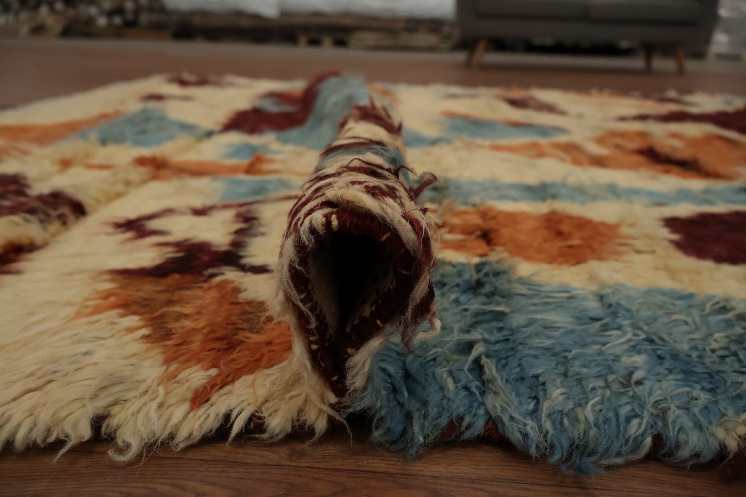 Moroccan Berber Area Rug 7x10 with Innovative Geometric Patterns