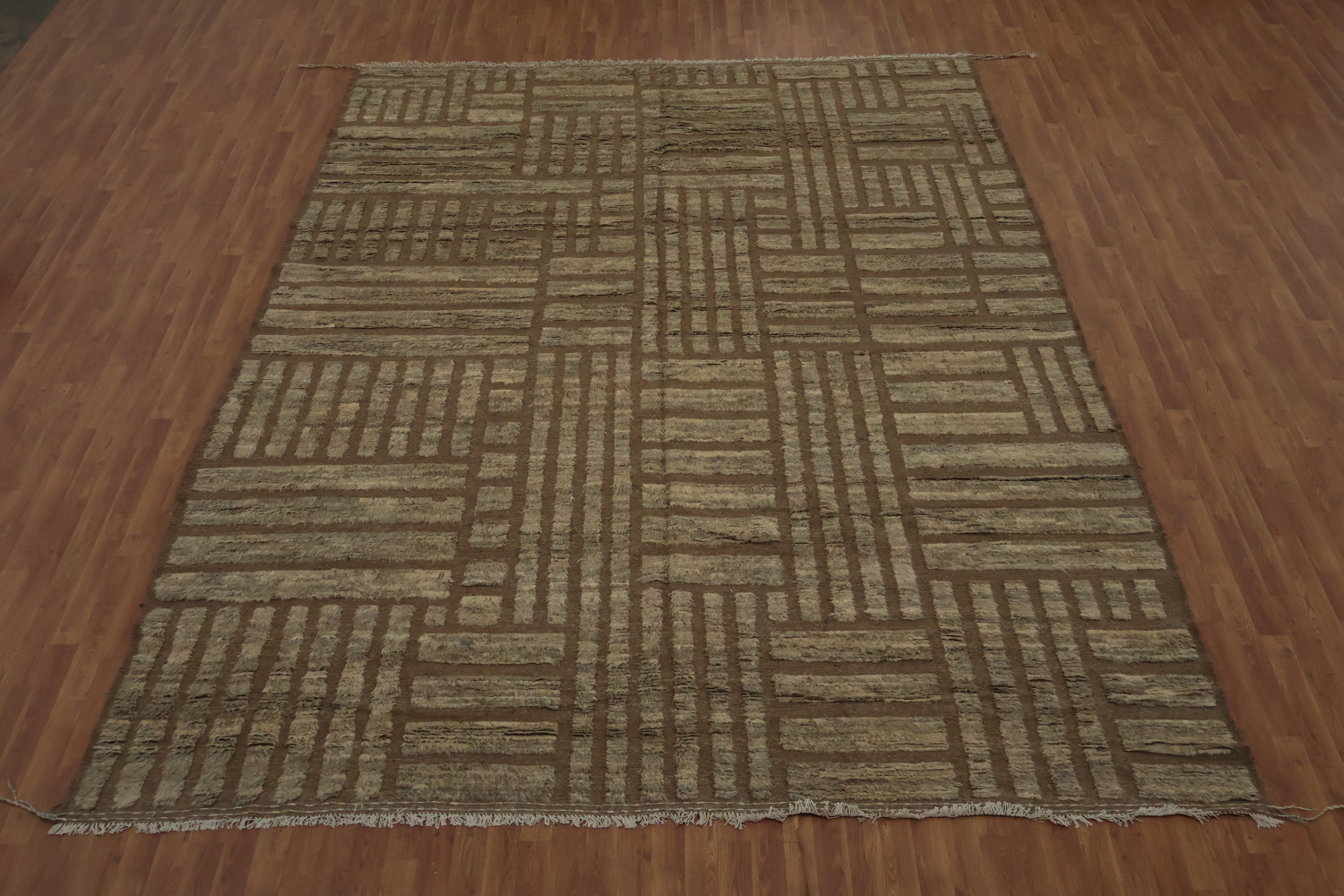 Stylish Geometric Grid Moroccan Large Area Rug 10x14