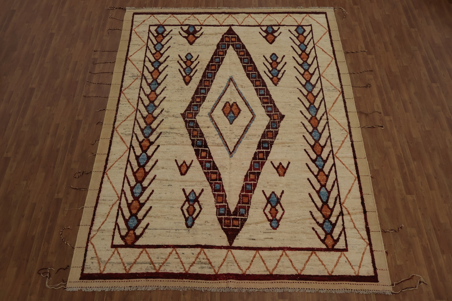 Handcrafted Beauty Traditional Geometric Moroccan Area Rug 9x13