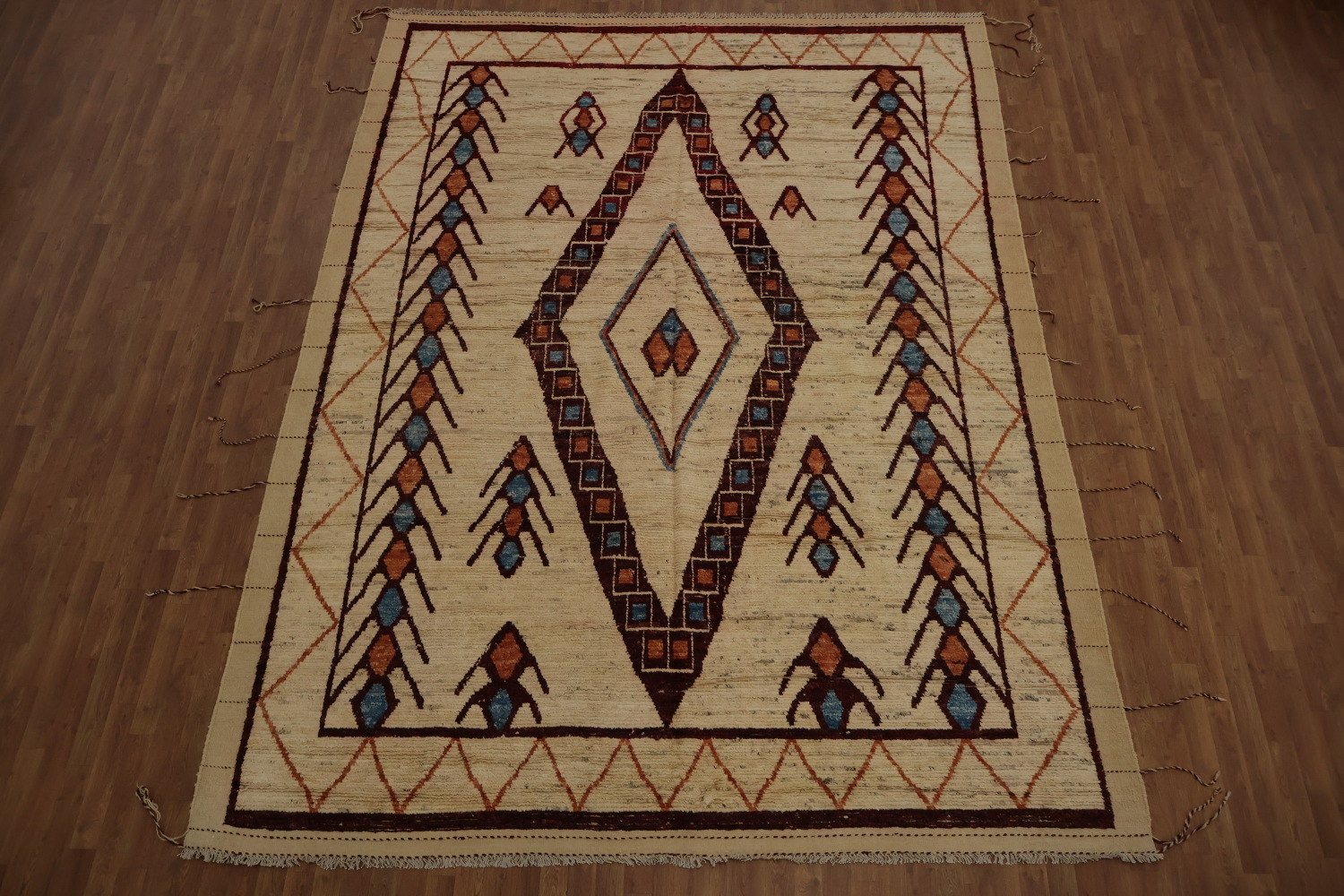 Handcrafted Beauty Traditional Geometric Moroccan Area Rug 9x13