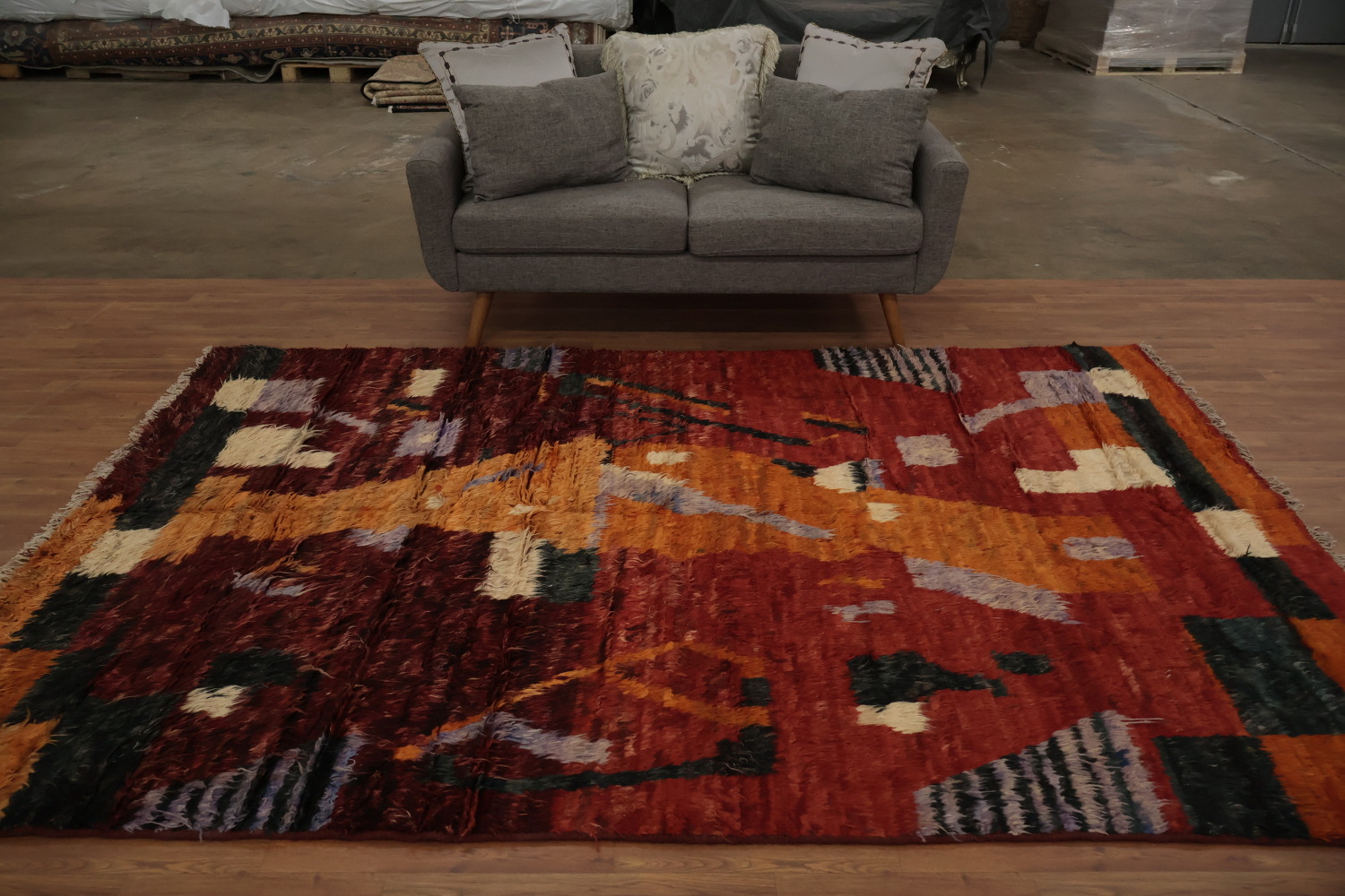 Moroccan Berber Area Rug 7x10 with Bold Color Combinations and Style