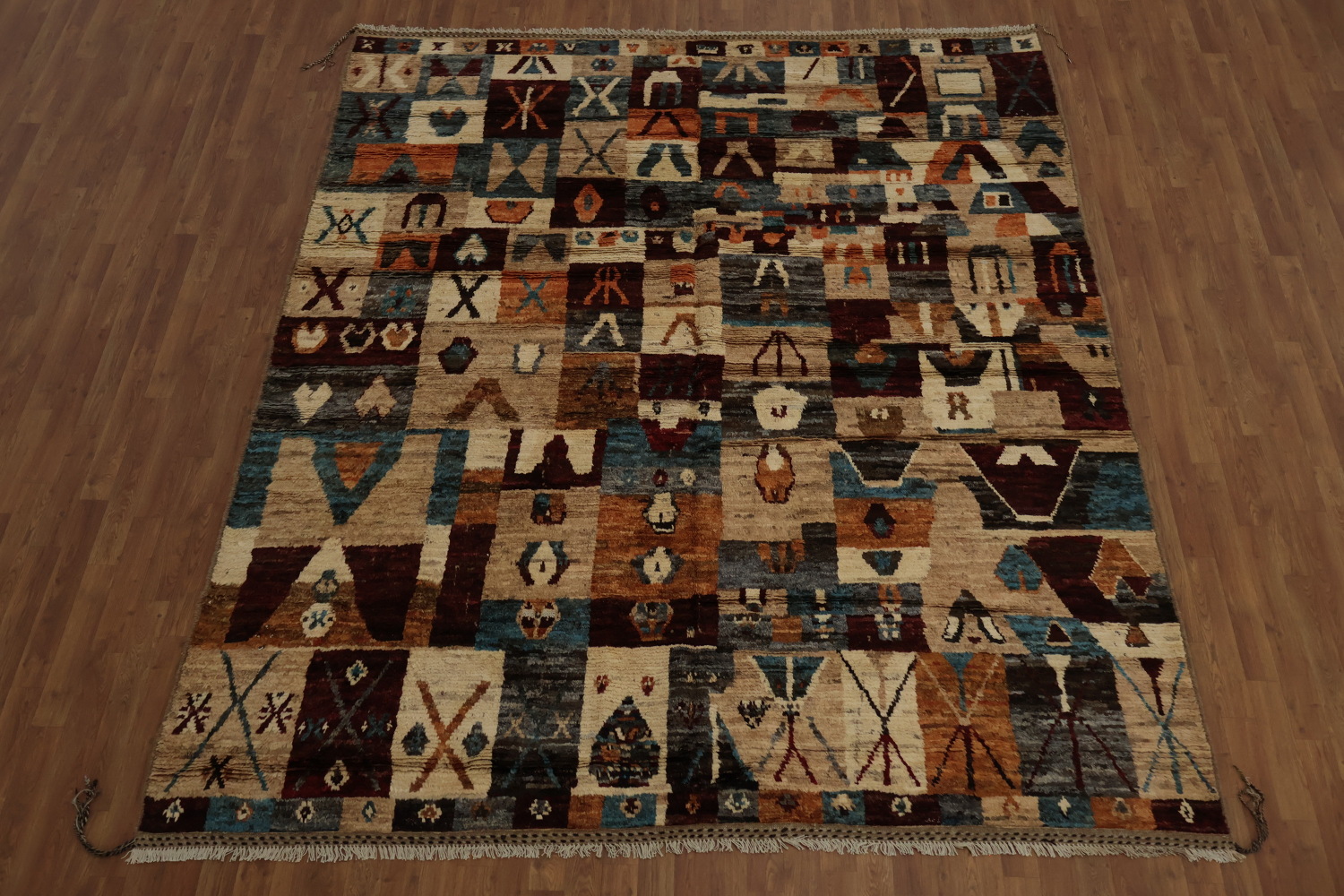 Tribal Moroccan Area Rug 8x10 with Diverse Geometric Shapes