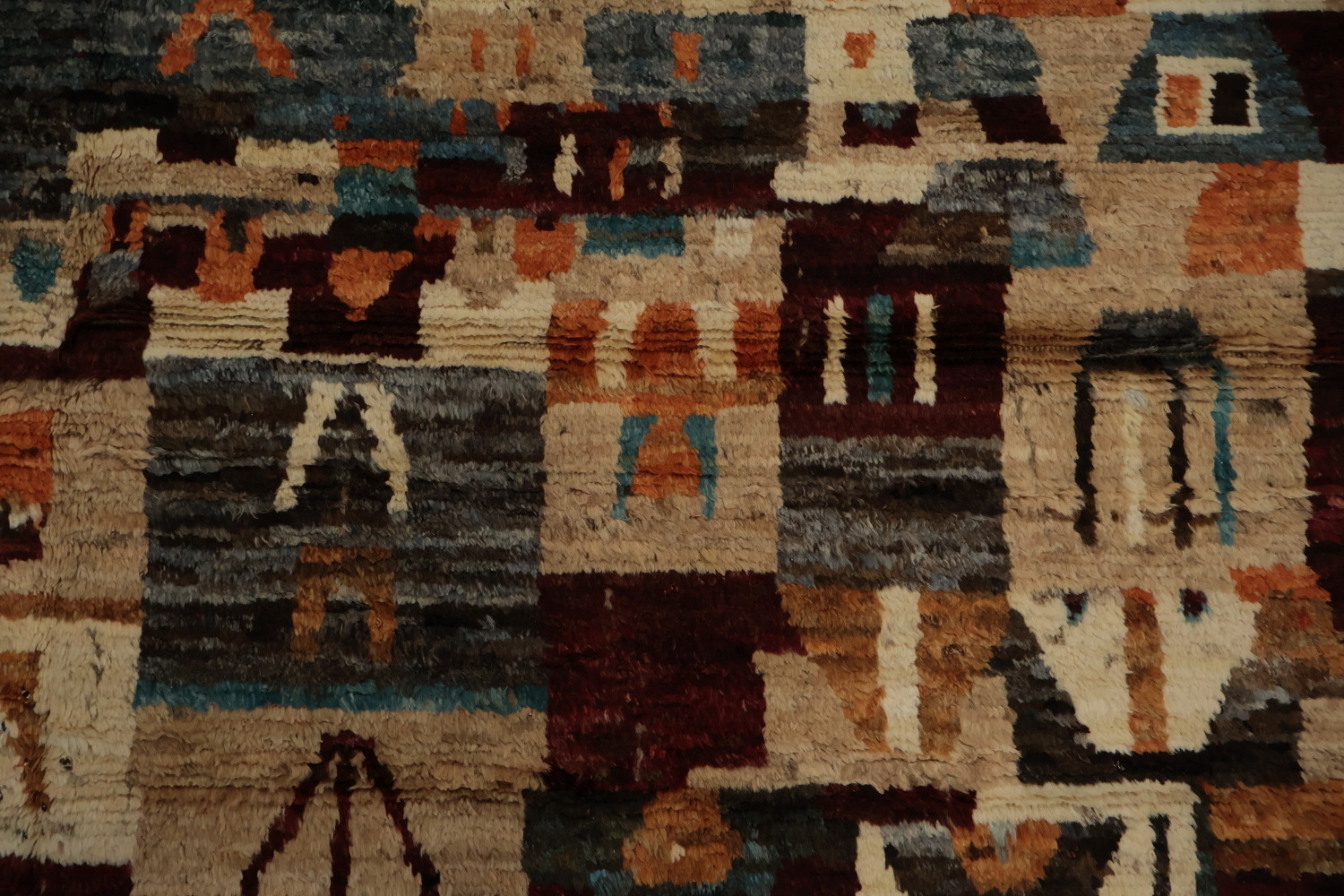 Tribal Moroccan Area Rug 8x10 with Diverse Geometric Shapes