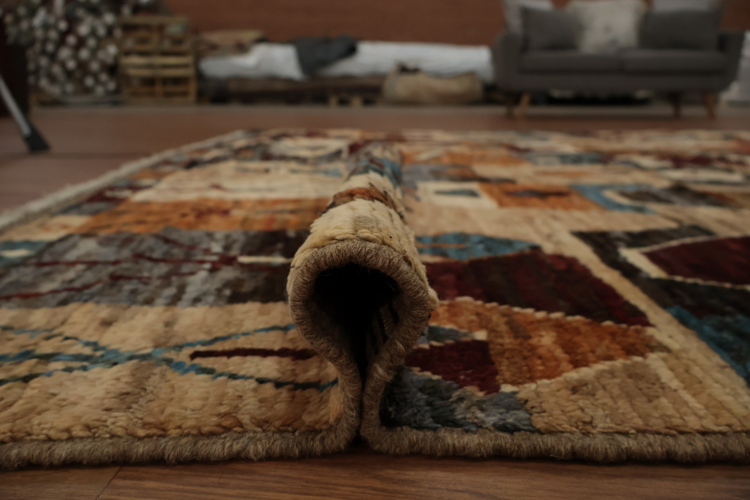 Tribal Moroccan Area Rug 8x10 with Diverse Geometric Shapes