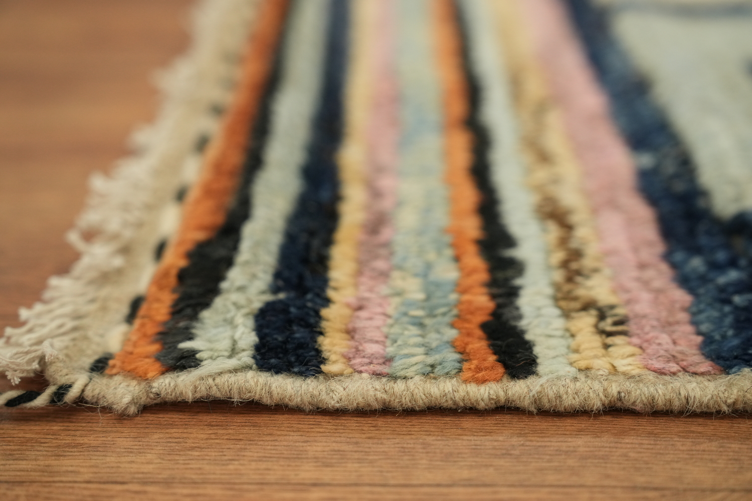Hand-Knotted Wool Moroccan Area Rug 5x7
