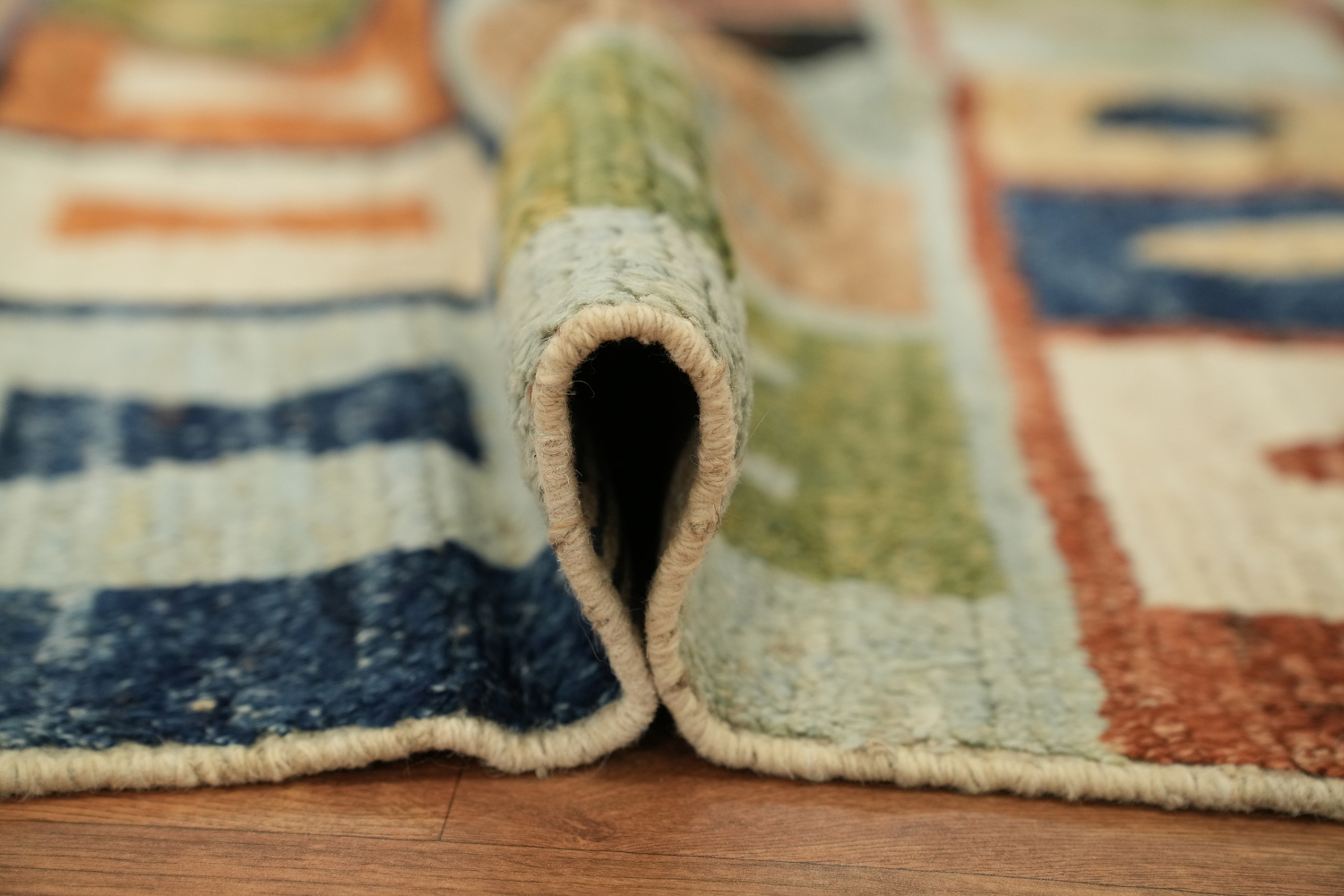 Hand-Knotted Wool Moroccan Area Rug 5x7