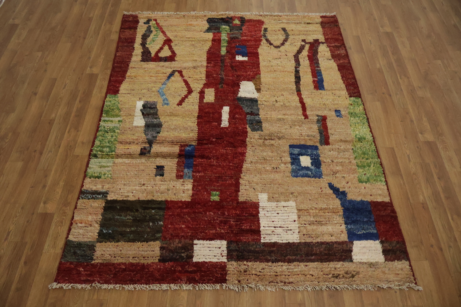 Handmade Moroccan Oriental Area Rug 5x7