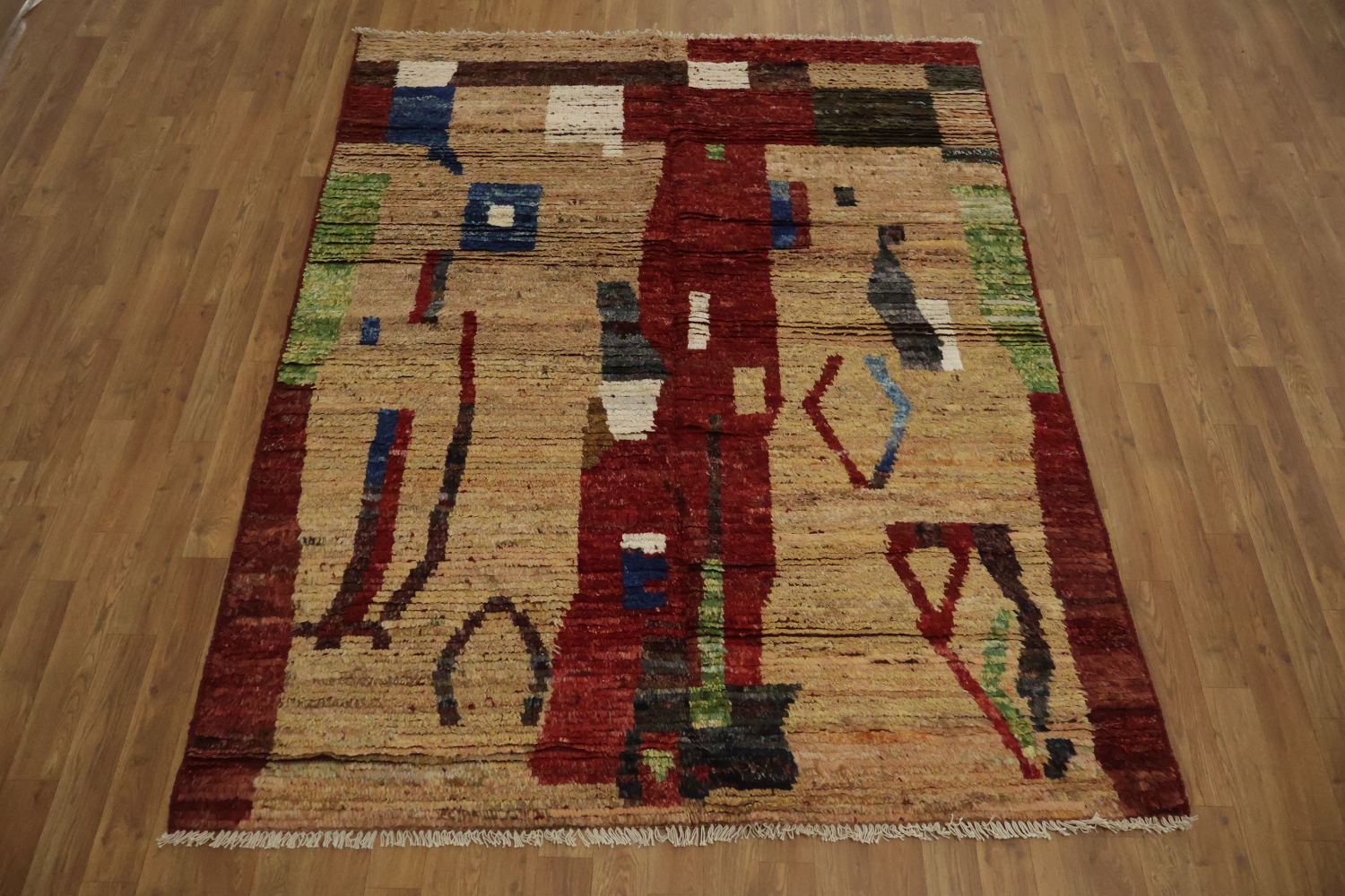 Handmade Moroccan Oriental Area Rug 5x7