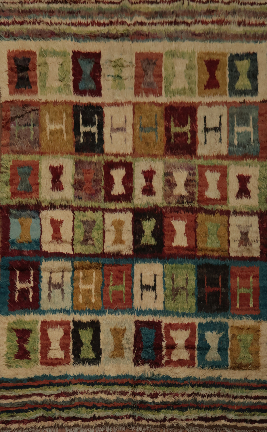Geometric Moroccan Berber Wool Area Rug 7x10