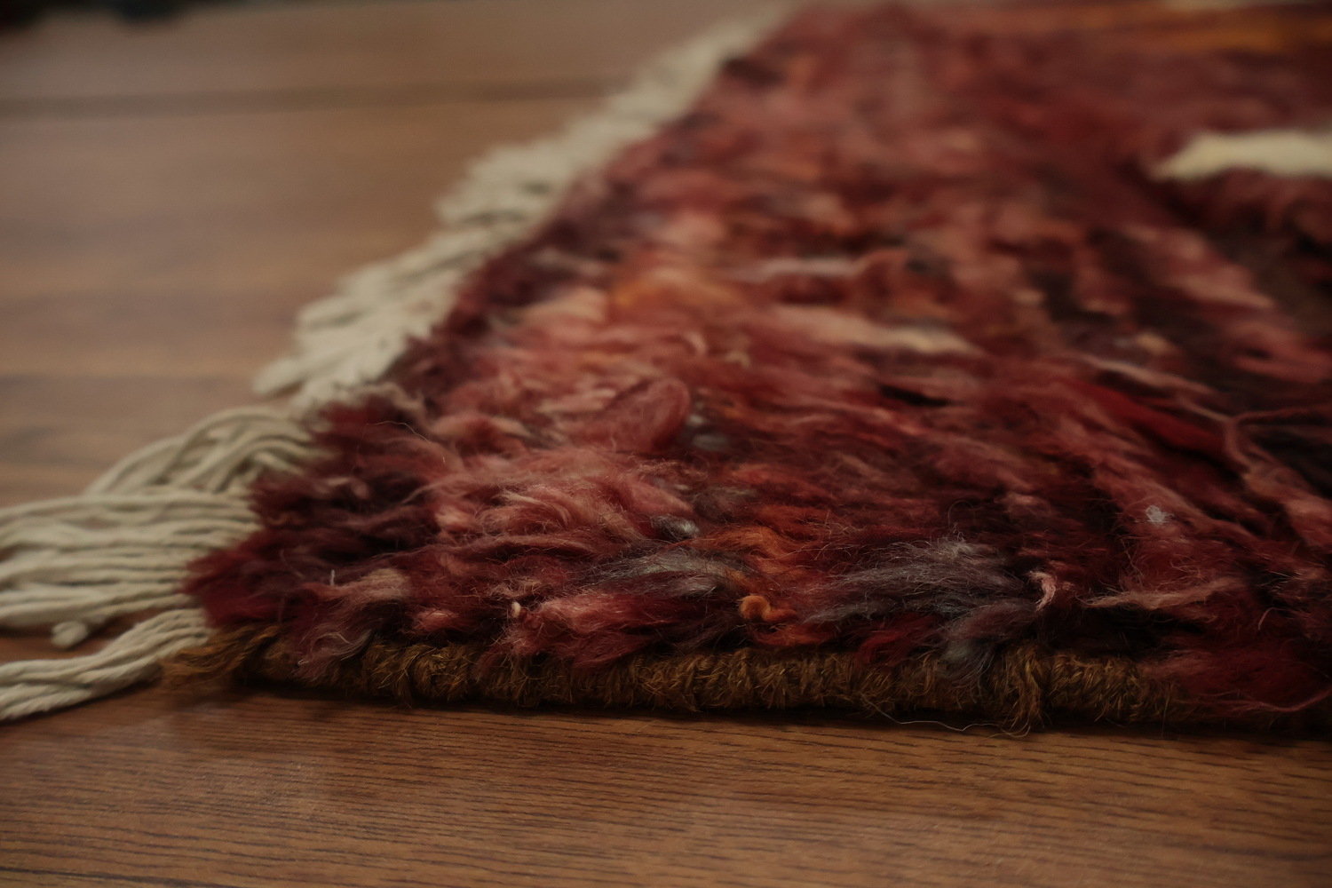 Triangular Serenity Textured Moroccan Berber Area Rug 7x10