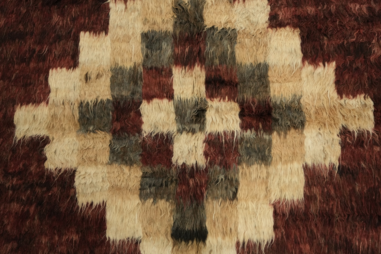 Checkered Moroccan Tribal Area Rug 6x10