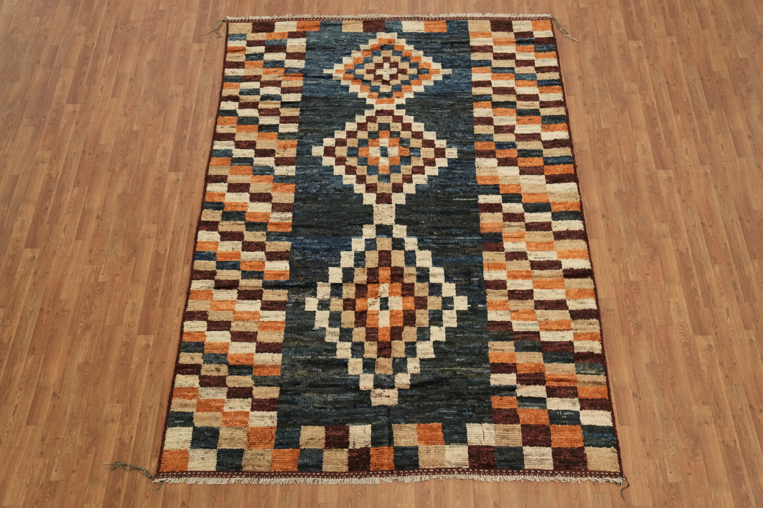 Checkered Moroccan Oriental Area Rug 7x10