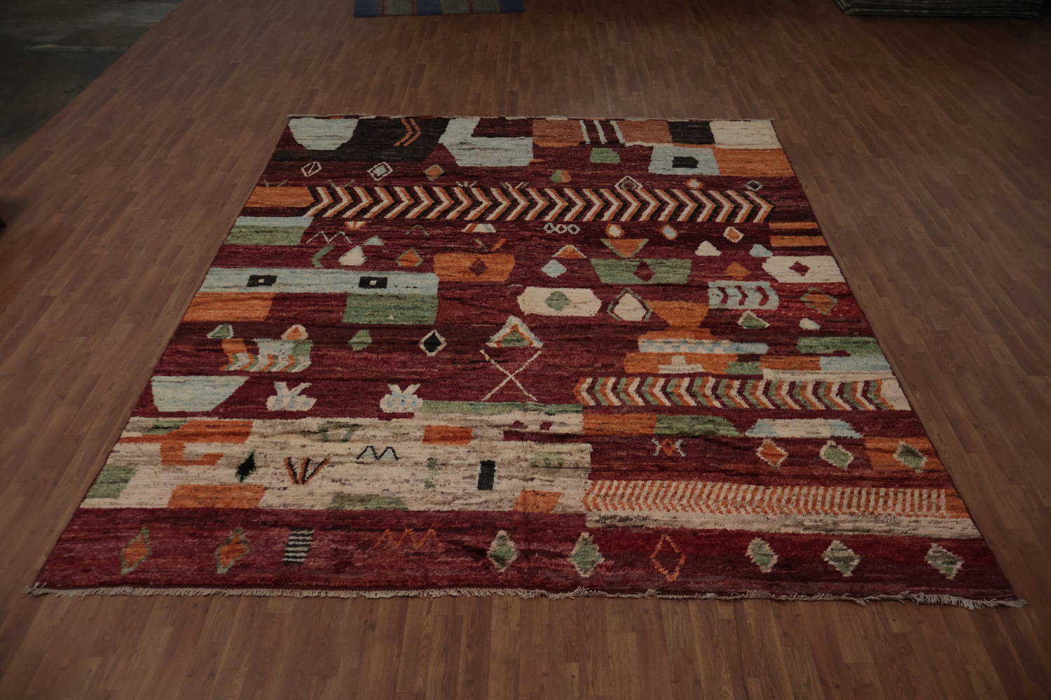 Colorful Geometric Tribal Moroccan Area Rug 10x12