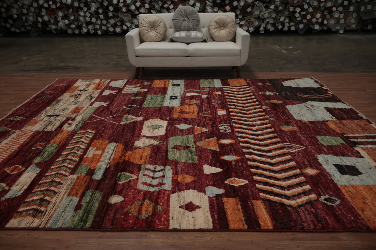 Colorful Geometric Tribal Moroccan Area Rug 10x12