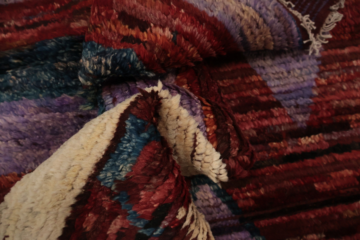 Geometric Moroccan Wool Area Rug 9x12