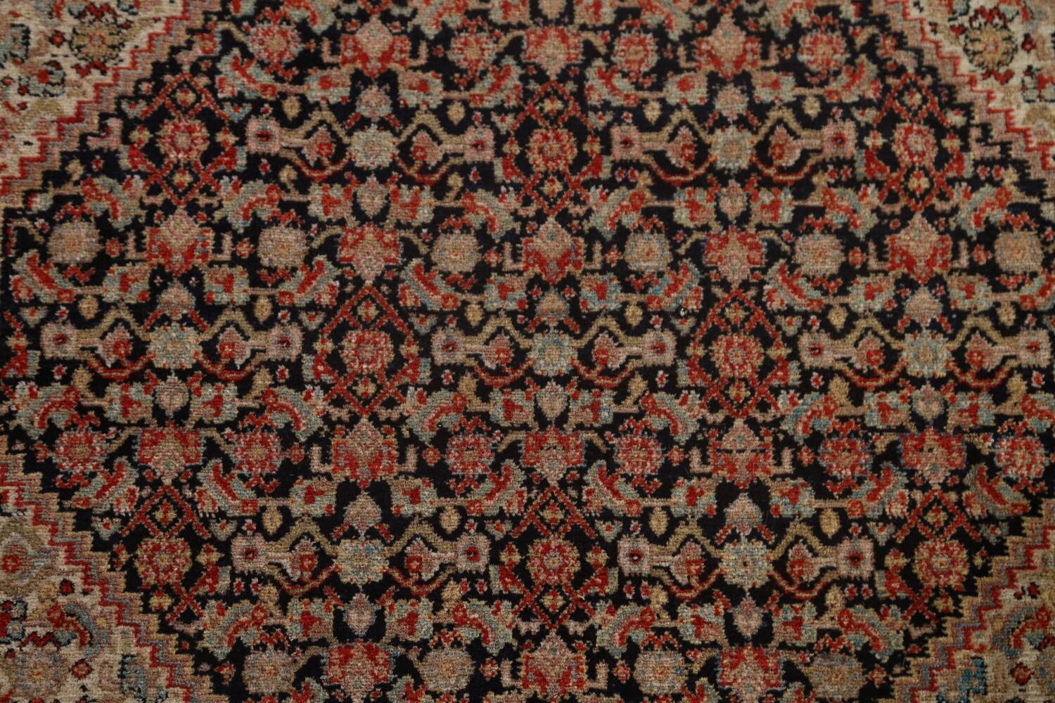 Pre-1900 Antique Vegetable Dye Senneh Persian Area Rug 5x6