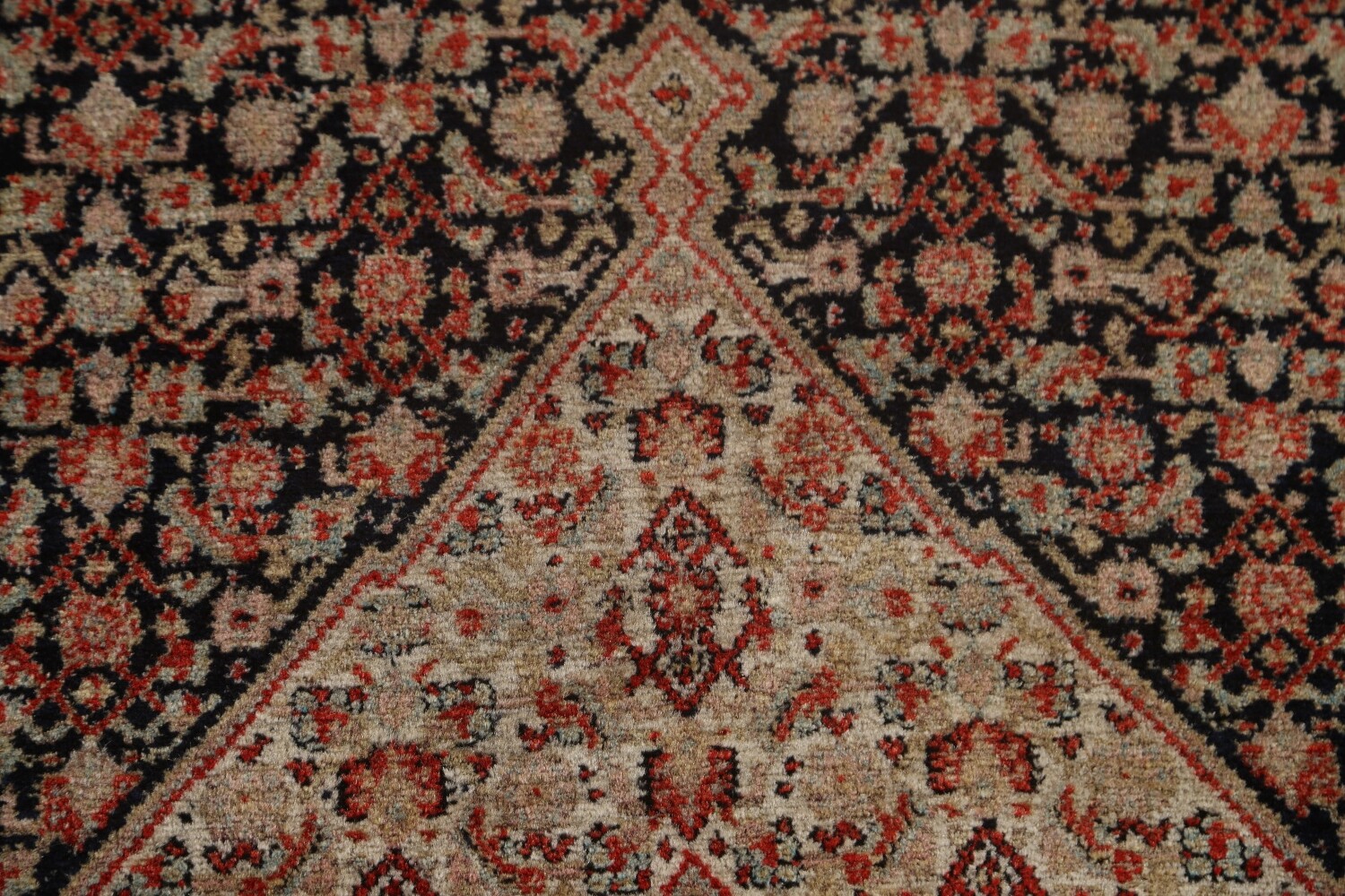 Pre-1900 Antique Vegetable Dye Senneh Persian Area Rug 5x6