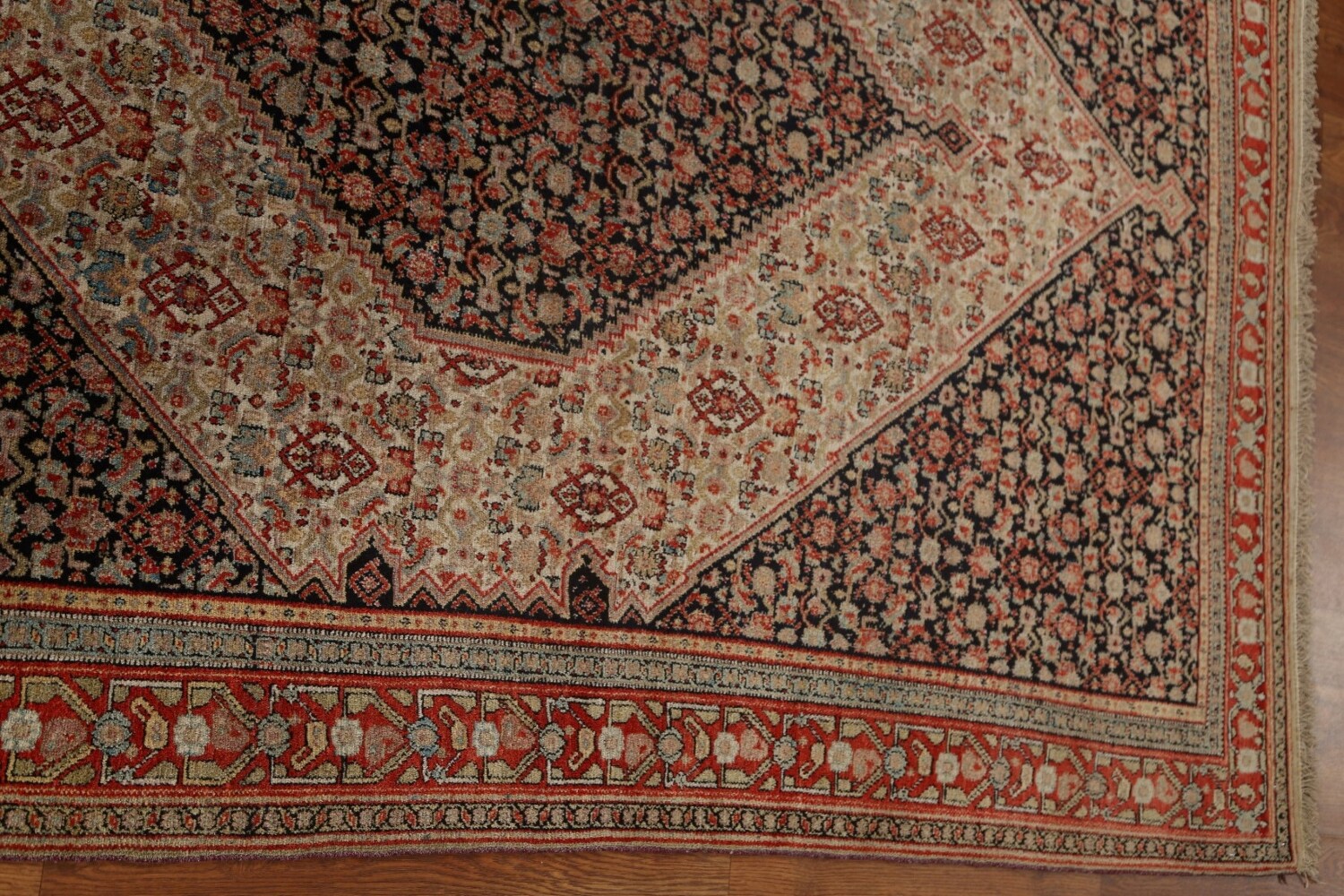 Pre-1900 Antique Vegetable Dye Senneh Persian Area Rug 5x6