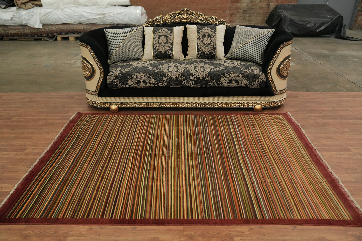 Modern Gabbeh Kashkoli Oriental Area Rug 6x8