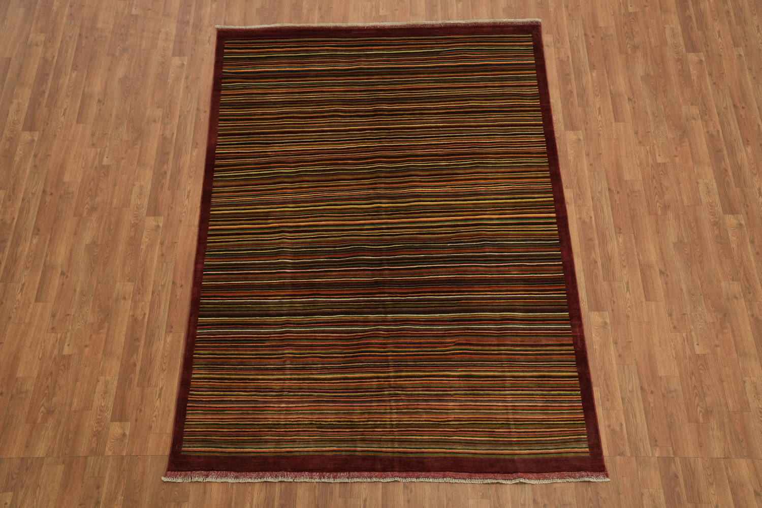 Modern Gabbeh Kashkoli Oriental Area Rug 6x8