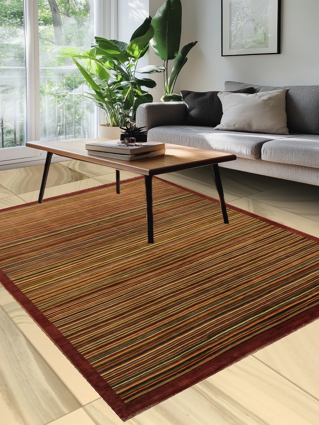 Modern Gabbeh Kashkoli Oriental Area Rug 6x8