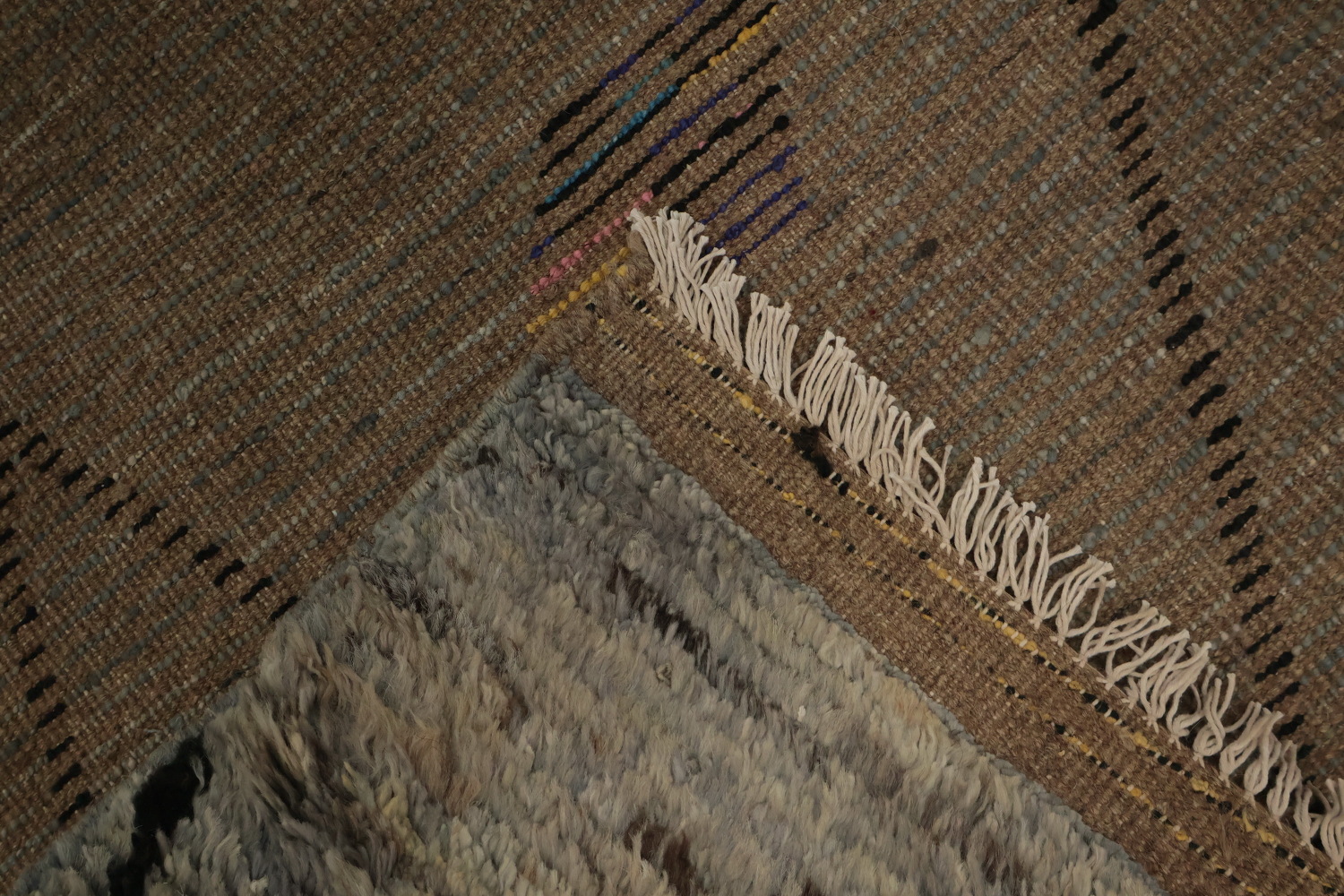 Geometric Moroccan Large Area Rug 10x14 with Pastel Highlights