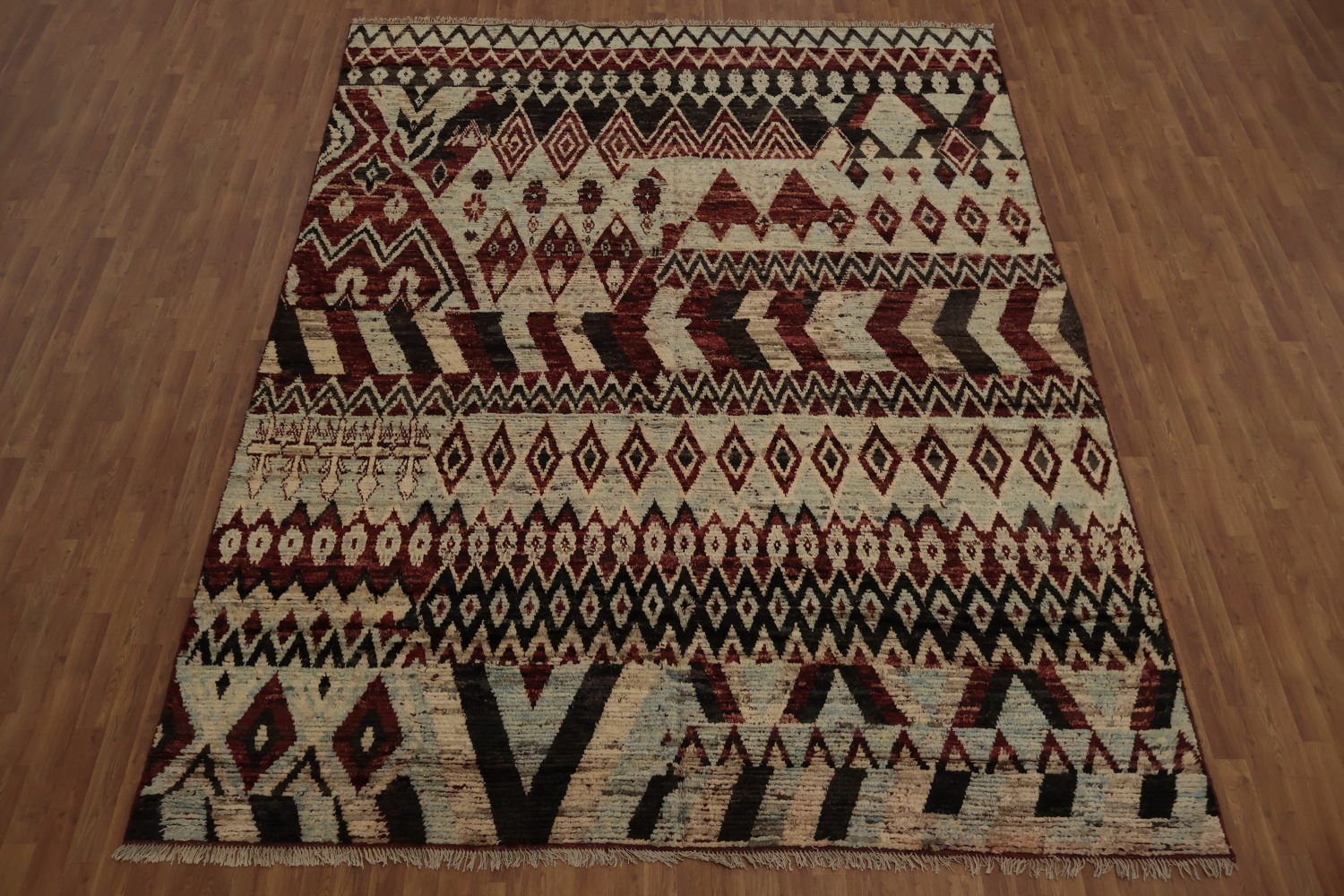 Bold Geometric Moroccan Area Rug 9x12 Adds Exotic Flair to Your Decor