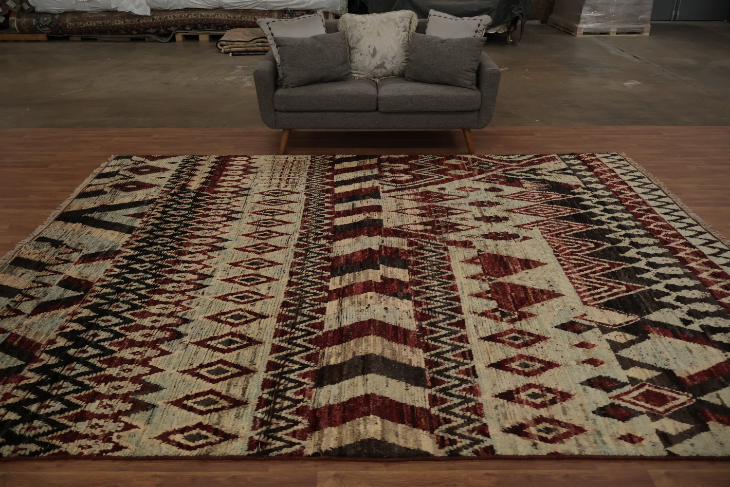 Bold Geometric Moroccan Area Rug 9x12 Adds Exotic Flair to Your Decor