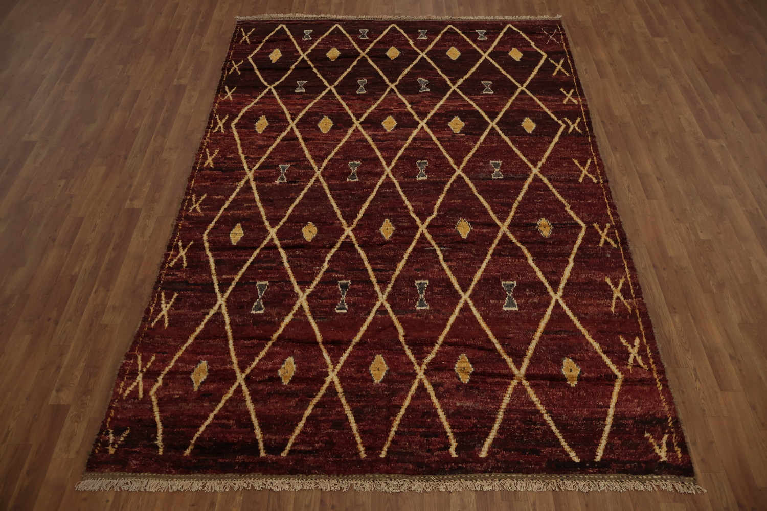 Intricate Diamond Moroccan Area Rug 7x10 Transform Your Living Space