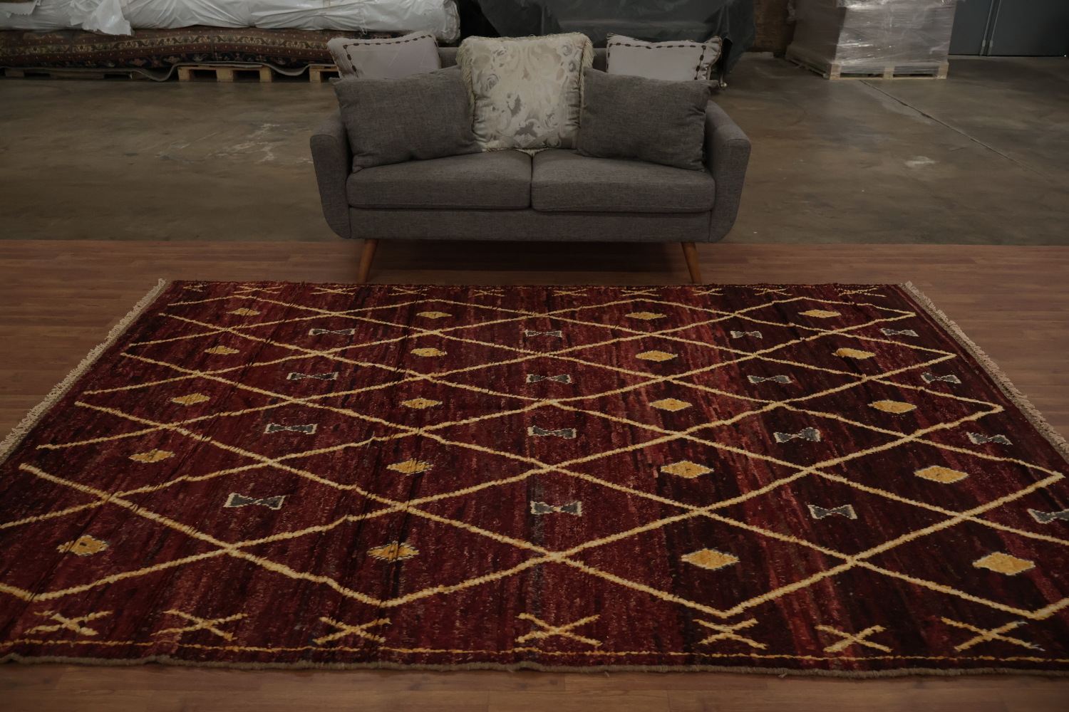 Intricate Diamond Moroccan Area Rug 7x10 Transform Your Living Space