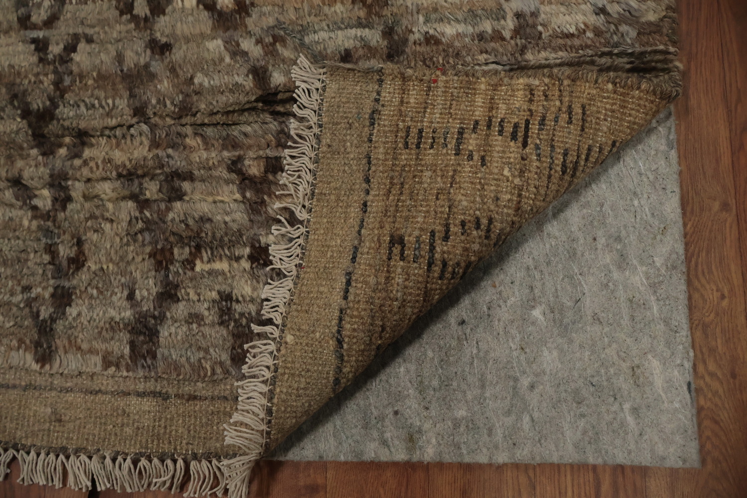 Geometric Charm Elegant Brown Moroccan Area Rug 7x10