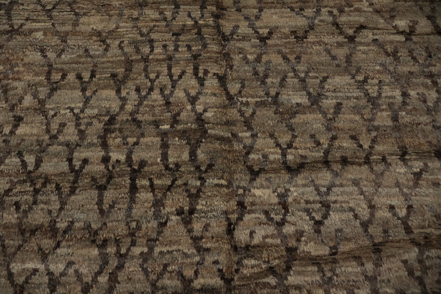 Geometric Charm Elegant Brown Moroccan Area Rug 7x10