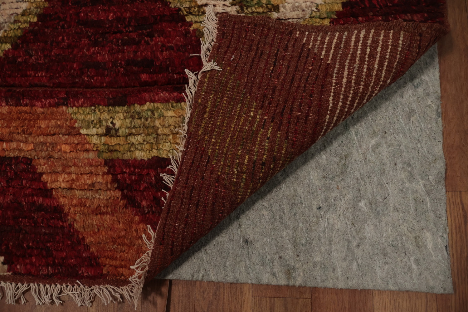 Traditional Geometric Moroccan Area Rug 7x10 in Rich Earthy Tones