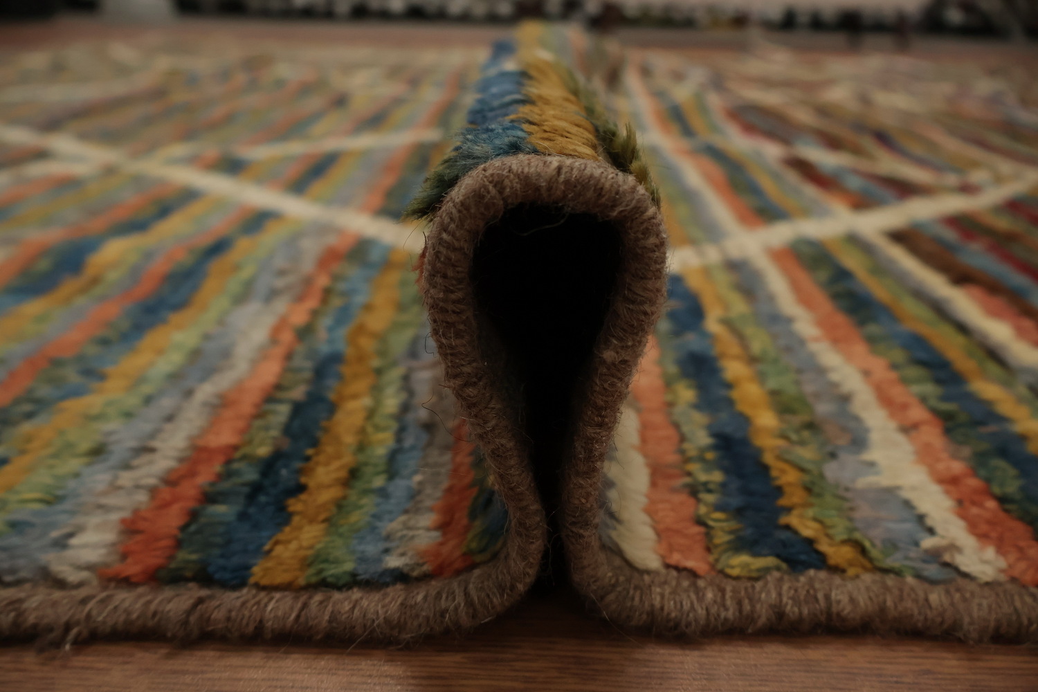 Geometric Elegance Striped Moroccan Large Area Rug 10x13