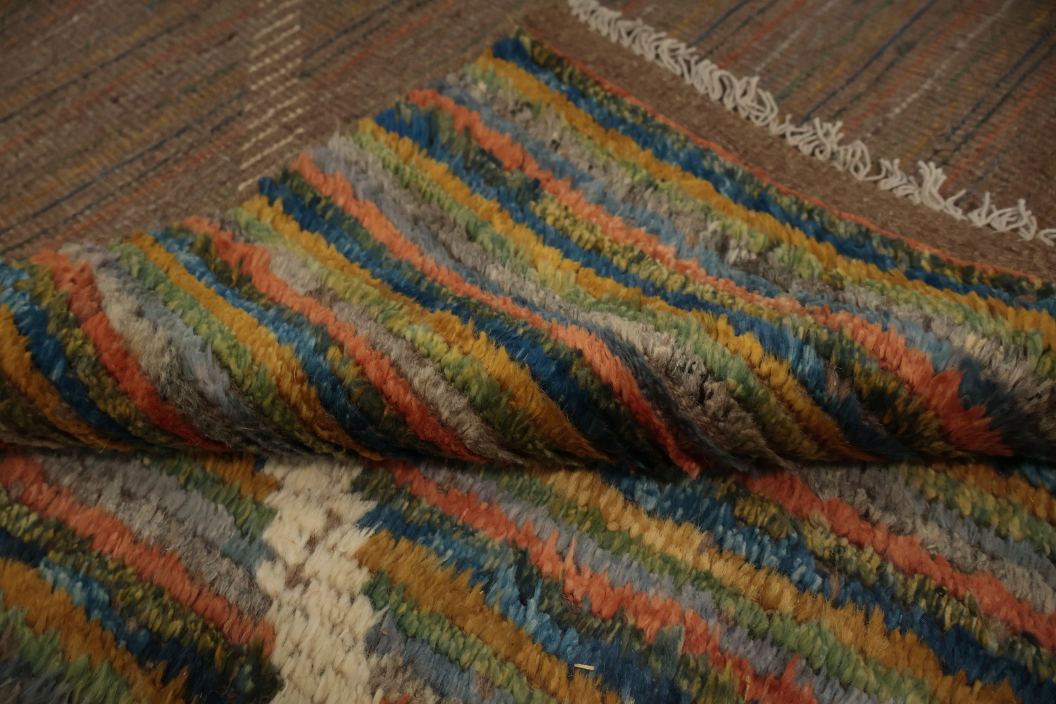 Geometric Elegance Striped Moroccan Large Area Rug 10x13