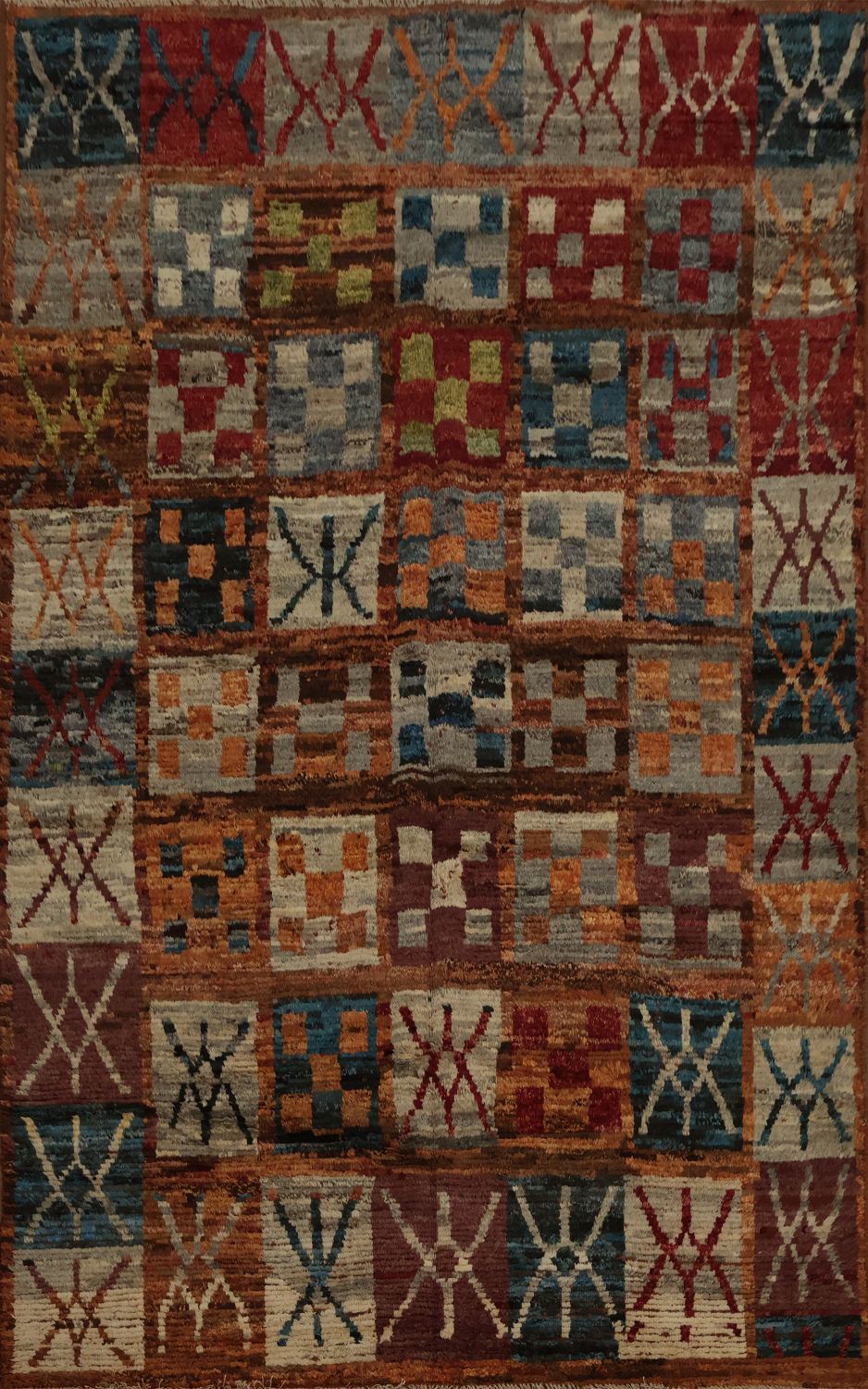 Intricate Moroccan Area Rug 7x10 with Rich Earthy Tones