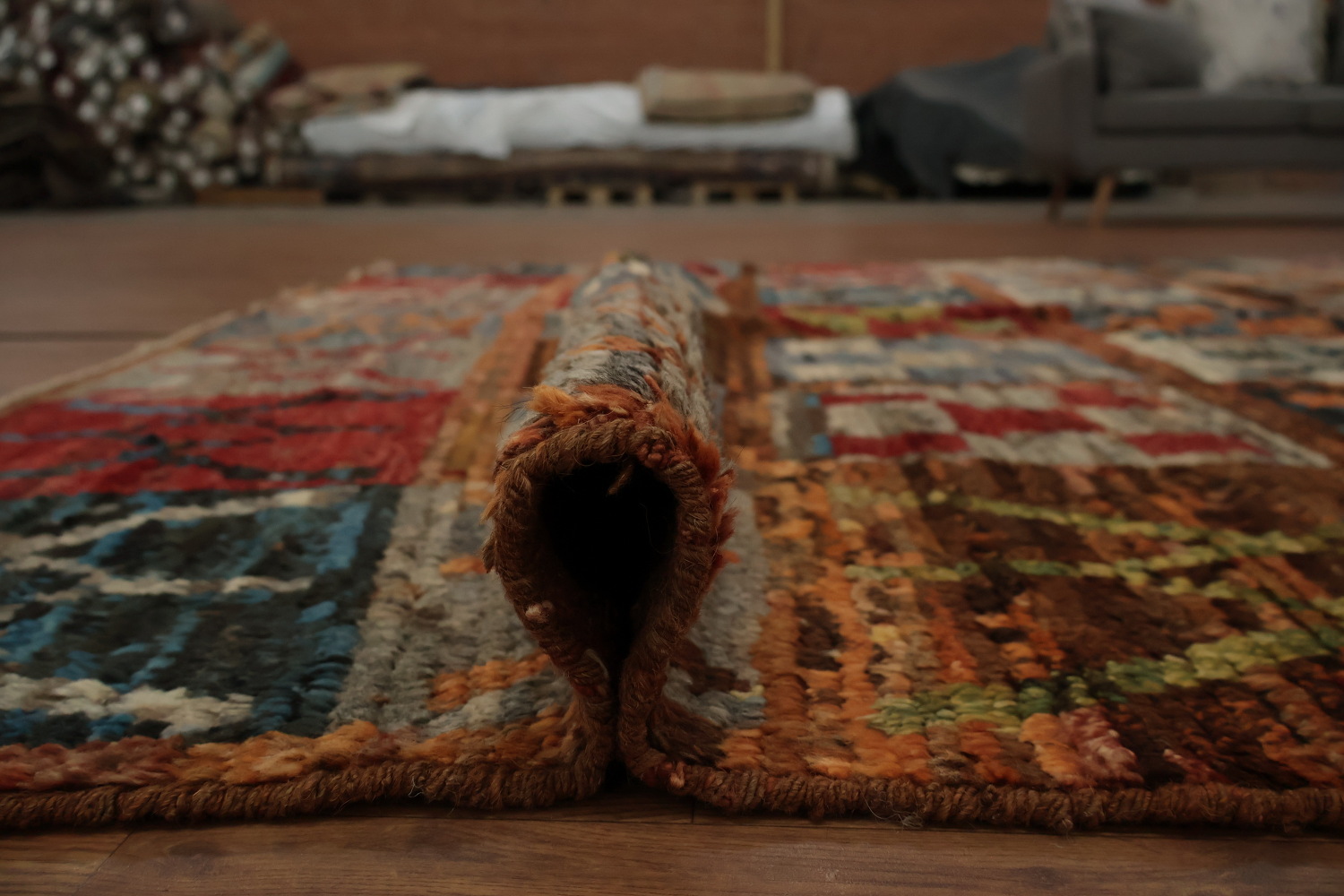 Intricate Moroccan Area Rug 7x10 with Rich Earthy Tones