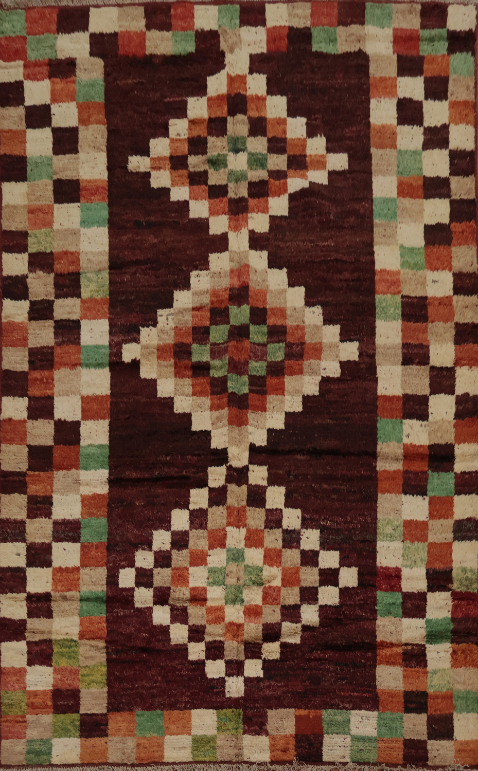 Checkered Moroccan Oriental Area Rug 7x10