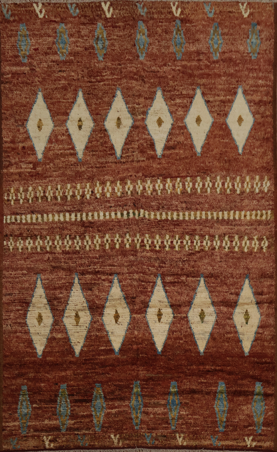 Warm Moroccan Area Rug 7x10 Embellished with Timeless Patterns