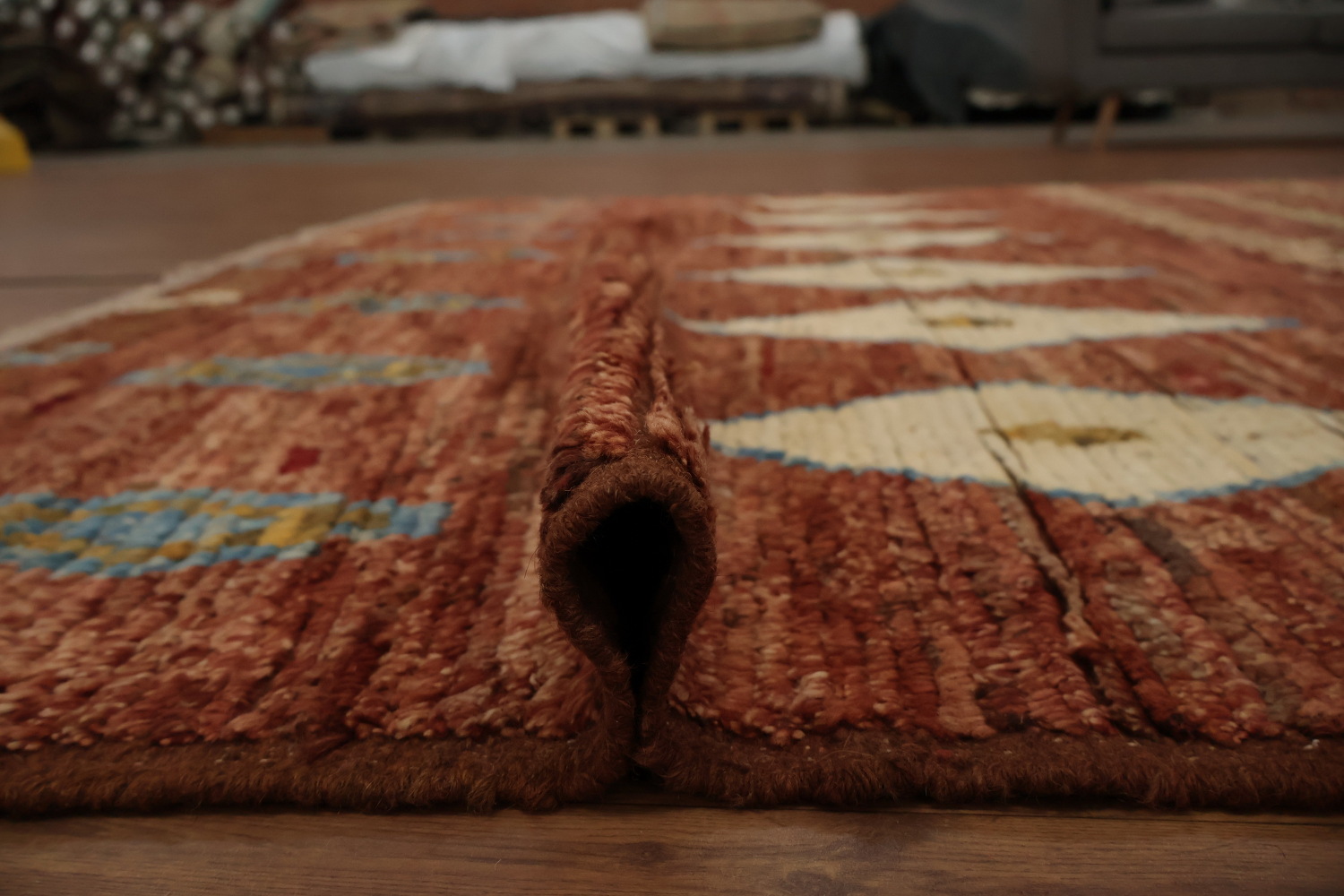 Warm Moroccan Area Rug 7x10 Embellished with Timeless Patterns