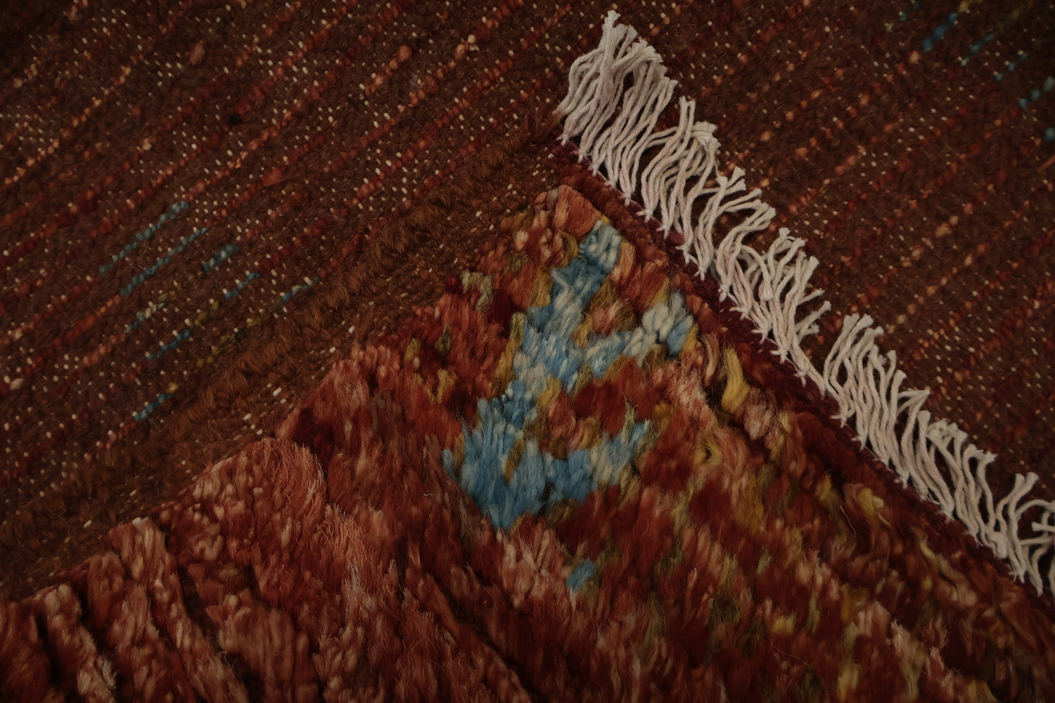 Warm Moroccan Area Rug 7x10 Embellished with Timeless Patterns
