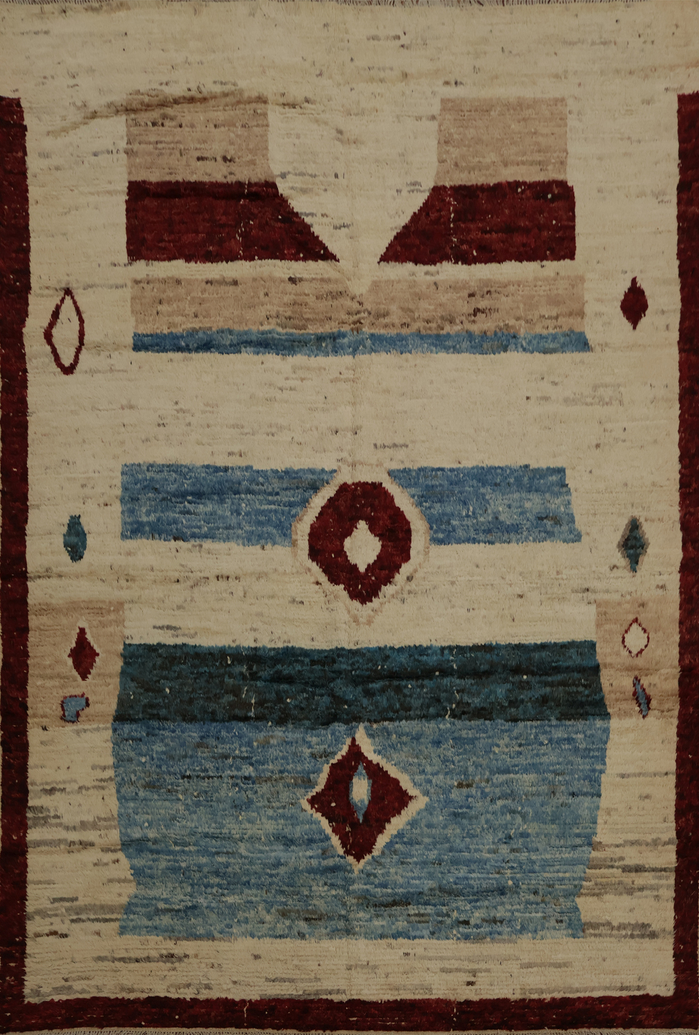 Rustic Moroccan Area Rug 8x10 with Geometric and Earthy Hues
