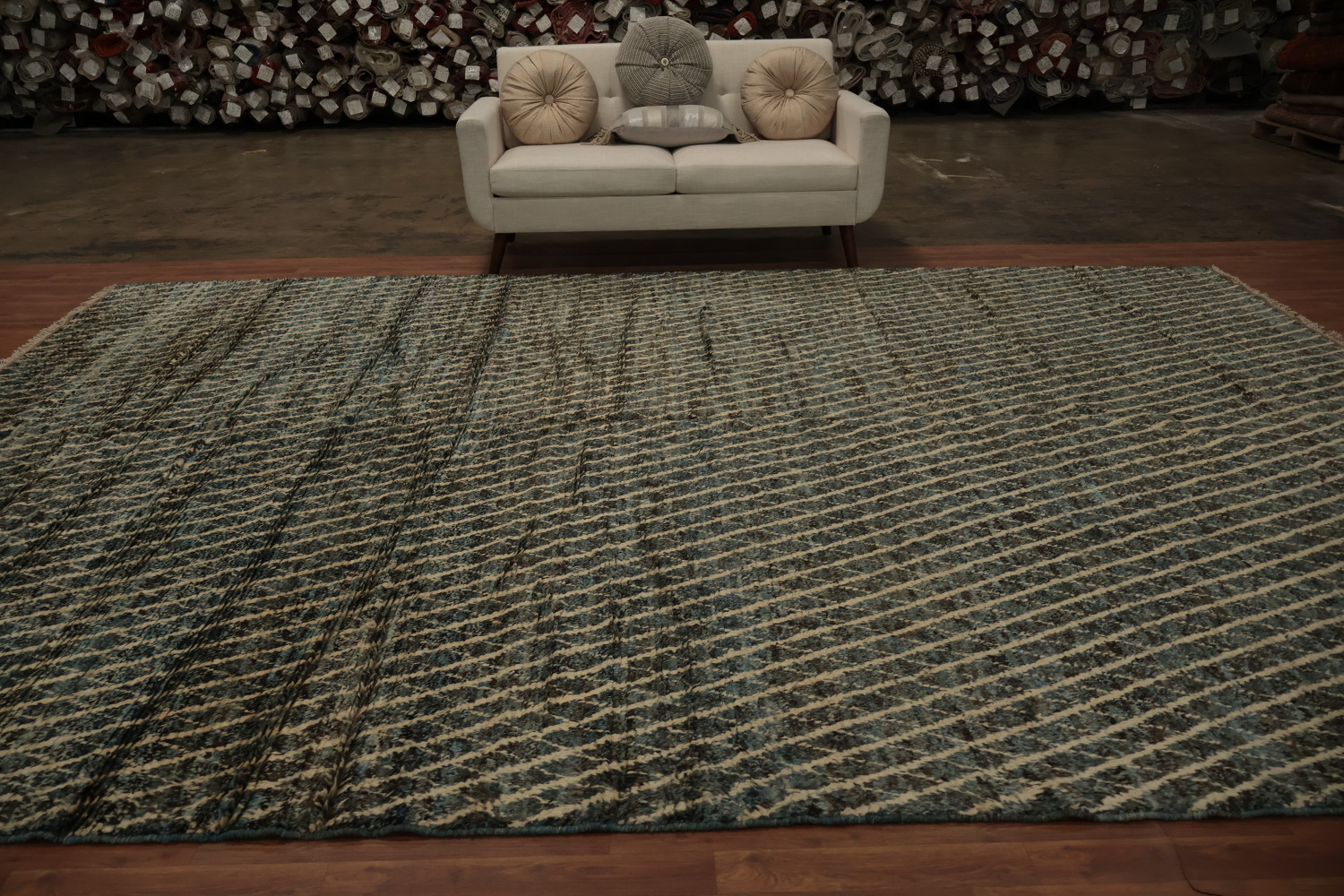All-Over Trellis Moroccan Large Area Rug 10x14
